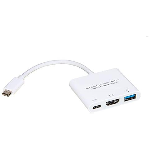 Adattatore Multiporta 3 In 1 Usb Tipo C - Hdmi + Usb 3.0 + Porta Tipo C - Foto 1