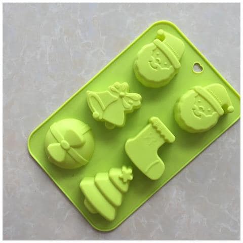 INLAW 6 Fori Santa Calze Piccole Forme Di Albero Stampo In Silicone