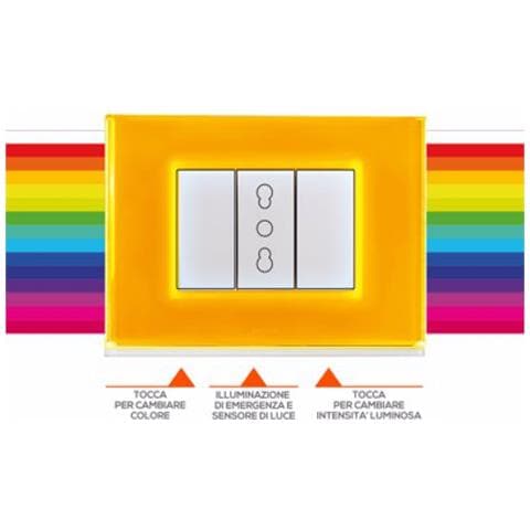 Placca Kit 3 Classic Luce Colore Emergenza Touch - 81137 - Foto 1