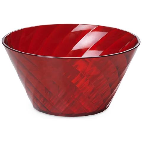 OMADA Insalatiera Diamond Rossa Da 1 6 Lt - 20 Cm In Plastica Lavorata Ad Effetto Diamante
