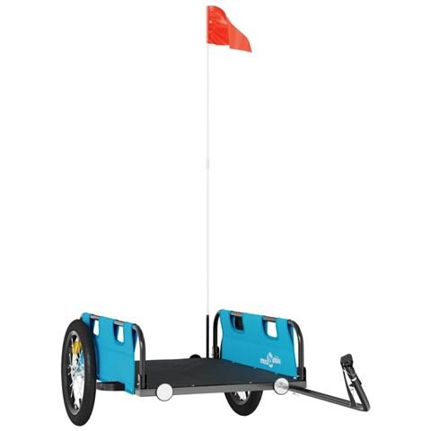 Rimorchio Per Bici Da Carico Blu In Tessuto Oxford E Ferro - Foto 1