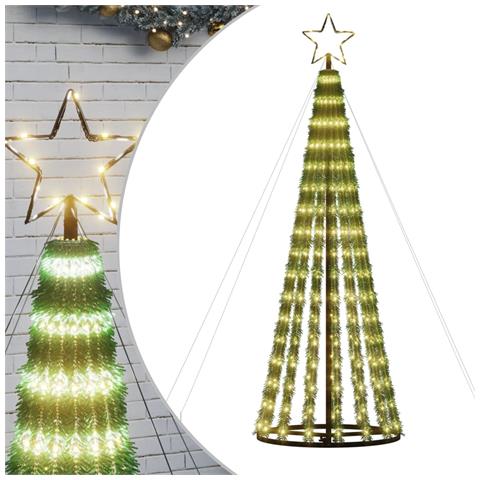Illuminazione Albero Di Natale A Cono 275led Bianco Caldo 180cm - Foto 1