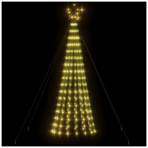 Illuminazione Albero Di Natale A Cono 275led Bianco Caldo 180cm - Foto 2