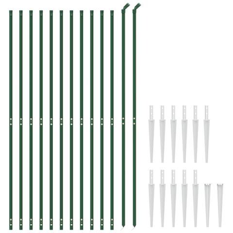 Recinzione Metallica Con Picchetti Ancoraggio Verde 2x25 M - Foto 2