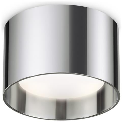 Plafoniera Contemporanea Spike Alluminio Cromo 1 Luce Gx53 15w 3000k Ip44 - Foto 1