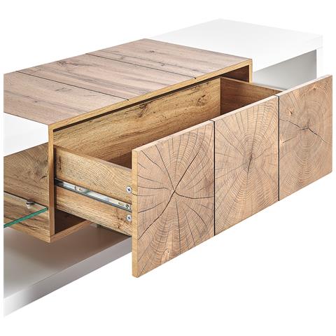 Mobile Tv Bianco E In Legno Chiaro Fulerton - Foto 7