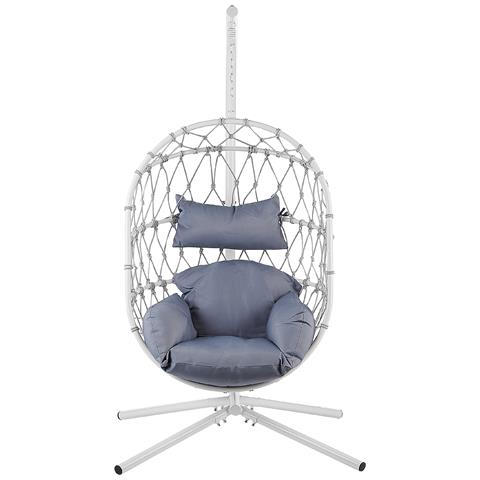 Sedia Sospesa Rattan Bianco Adria - Foto 2