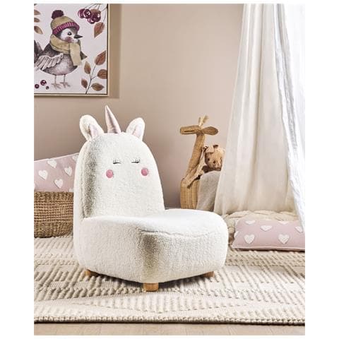 Sedia Per Bambini Tessuto Bianco Lulea - Foto 1
