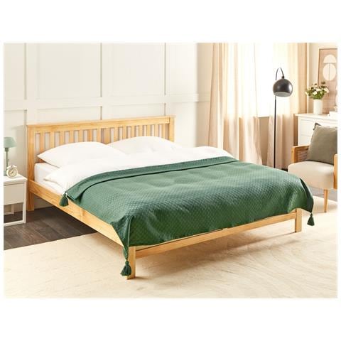 Copriletto Cotone Verde 220 X 200 Cm Lindula - Foto 1