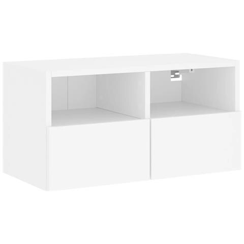 Mobile Tv A Parete Bianco 60x30x30 Cm In Legno Multistrato - Foto 1