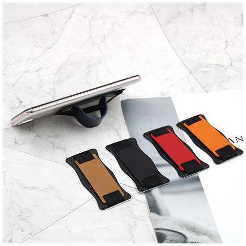 Porta Carte Di Credito Per Telefono Con Cinturino In Pelle Ondulato Black - Foto 3