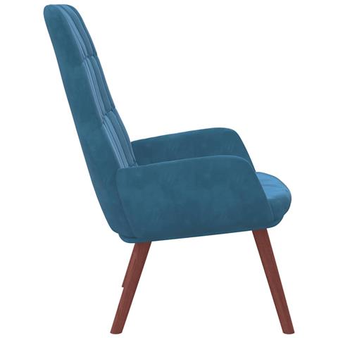 Poltrona Relax Blu in Velluto - Foto 7