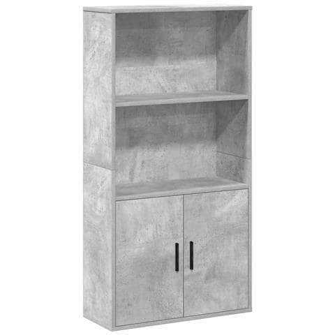 Libreria Grigio Cemento 60x24x120 Cm In Legno Multistrato - Foto 2