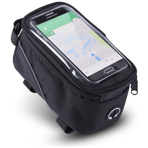 Borsa Per Bicicletta Rigon Con Frontale Trasparente Touch, Per Smartphone Fino A 6,3 Pollici. Uscita Per Cuffie E Chiusura A Zip. Montaggio Su Barra O Manubrio. - Foto 1