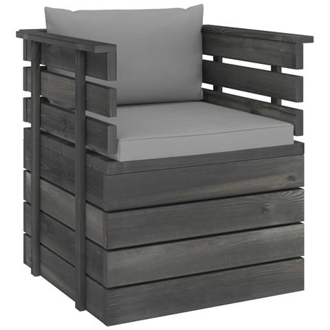 Lusso Casadino -  Poltrona Da Giardino Con Cuscini In Legno Di Pino - Foto 1