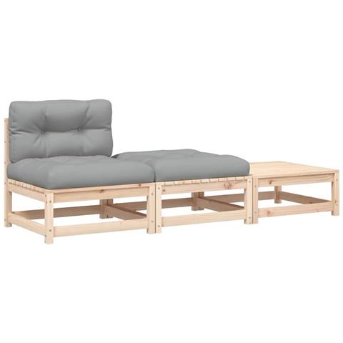 Lusso Casadino - Divano Da Giardino Senza Braccioli Con Cuscini E Poggiapiedi - Foto 1