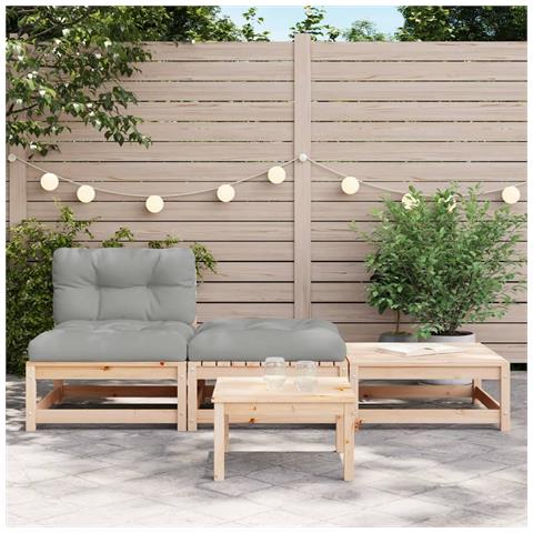 Lusso Casadino - Divano Da Giardino Senza Braccioli Con Cuscini E Poggiapiedi - Foto 2