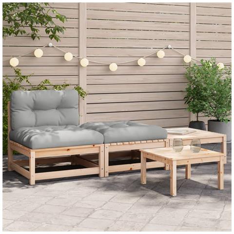 Lusso Casadino - Divano Da Giardino Senza Braccioli Con Cuscini E Poggiapiedi - Foto 8