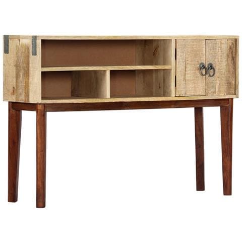 Tavolo Consolle 115x30x76 Cm In Legno Massello Di Mango Grezzo - Foto 2