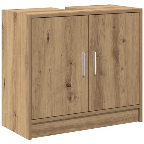 Mobile lavabo Rovere artigianale 63x29x55 cm Legno ingegnerizzato - Foto 1
