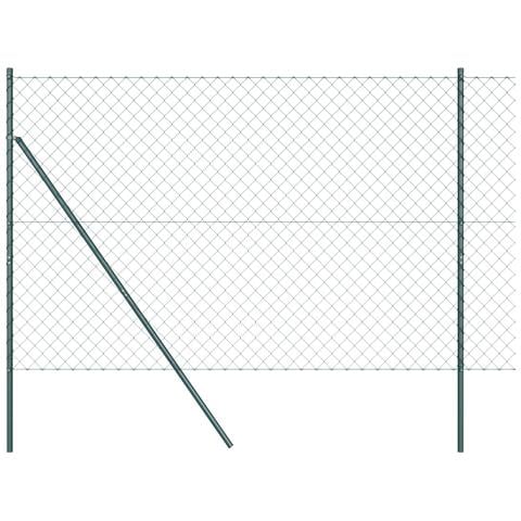 Recinzione in Rete Metallica Set di 2 Verde Acciaio zincato - Foto 1