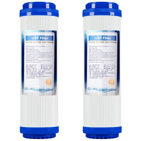Confezione Da 2 Cartucce Filtro Acqua Da 10 Pollici Con Carbone Attivo Granulare E Cotone Pp - Foto 1