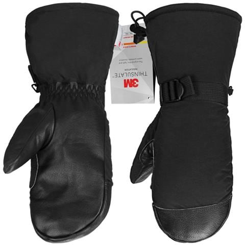 Guanti Da Sci In Pelle Bovina Con Isolamento 3m: Impermeabili, Antivento E Caldi Per Sport Invernali Black Xl - Foto 2