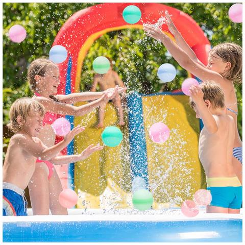 Palloncini D'acqua Riutilizzabili 10 Pezzi In Silicone Colorati - Foto 4