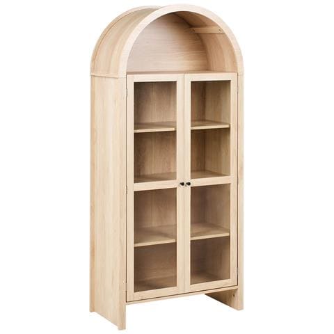 Vetrina In Vetro Glenwood 79 Cm Marrone Chiaro - Foto 2