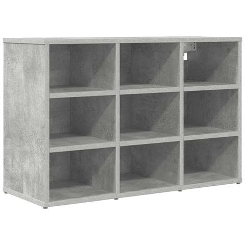 Scarpiera Grigio cemento 77.5 x 30 x 51 cm Legno multistrato - Foto 1
