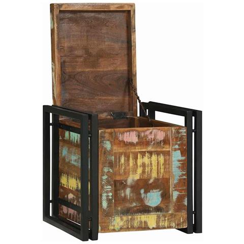 Scatola di Stoccaggio 40 x 40 x 40 cm Legno massello di acacia - Foto 2