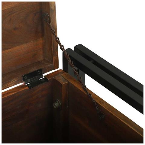 Scatola di Stoccaggio 40 x 40 x 40 cm Legno massello di acacia - Foto 9