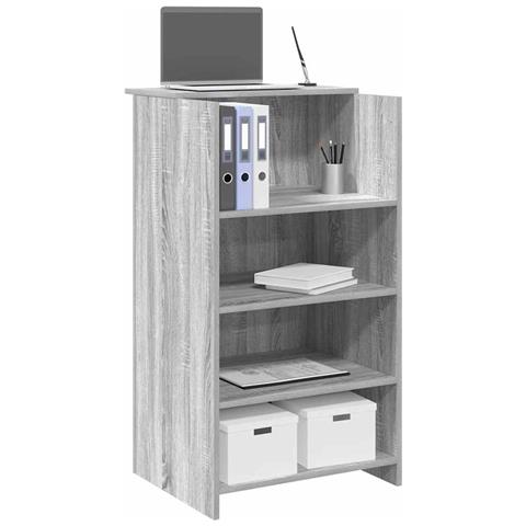 Banco Reception Grigio Sonoma 55x50x103,5 cm Legno Multistrato - Foto 2