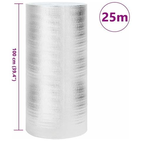 Riflettore di calore per termosifoni Argento 1 x 25 m Alluminio - Foto 5