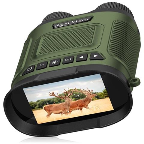 Binocolo Portatile A rarossi Hd Per Visione Notturna Con Zoom Digitale 8x Per Attività All'aperto Green - Foto 1