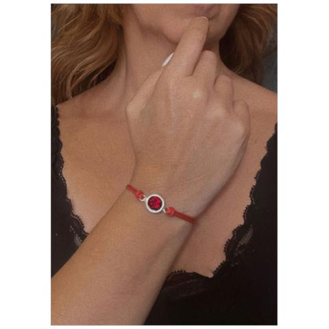 Bracciale In Cordino E Cristallo Rosso Sw - Foto 2