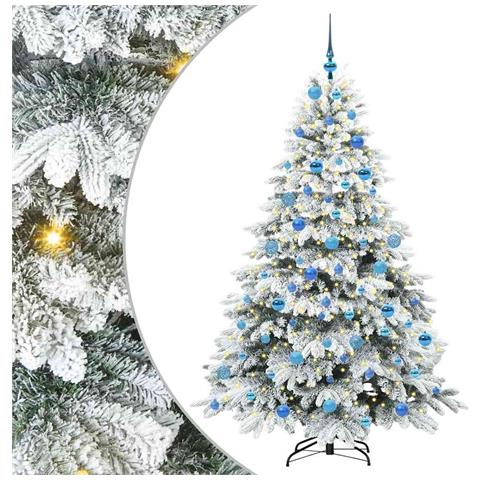 Albero di Natale artificiale con 300 LED Bianco 180 cm PE e PVC - Foto 1