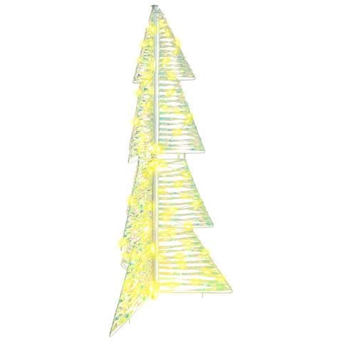 Albero di Natale con 100 LED Bianco caldo 120 cm PET - Foto 1