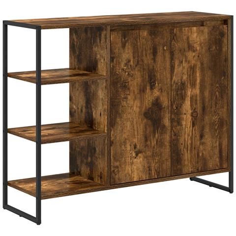 Mobile laterale Quercia Fumosa 96.5 x 30 x 75 cm - Foto 1