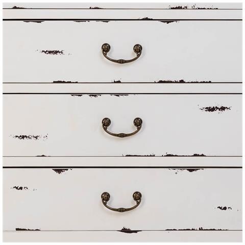 Mobiletto In Legno Con 4 Cassetti E 2 Ante, Bianco, 60x40x140h Cm - Foto 8