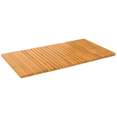 Tappeto da bagno Tinta unita Marrone 100 x 55 cm legno - Foto 1