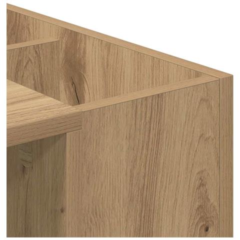 Scrivania Rovere artigianale 109 x 50 x 78 cm Legno multistrato - Foto 9