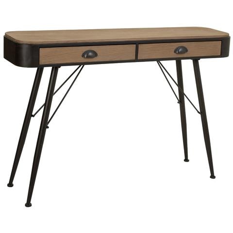 Console In Legno E Metallo Marrone 120x32x80,5 - Foto 1