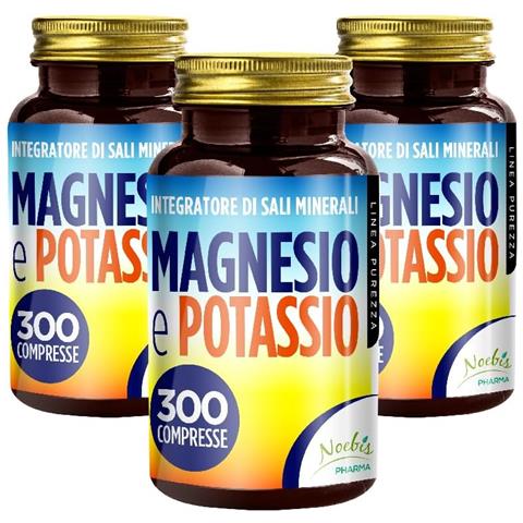 Magnesio e Potassio 300 Compresse - Citrato di Magnesio e Citrato di Potassio - Stanchezza, Affaticamento, Muscoli ed Equilibrio Elettrolitico (Confezione tripla) - Foto 1