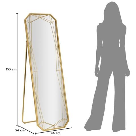Specchio Da Terra Vkh1052-oro-vetro-46x2x153 Cm - Foto 8