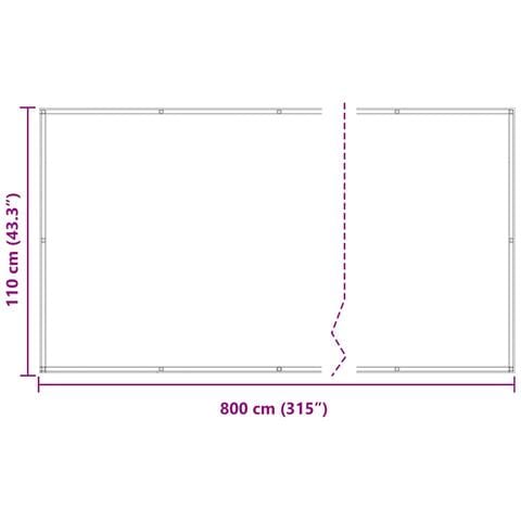 Schermo da balcone Rosso 110 x 800 cm Tessuto Oxford - Foto 7