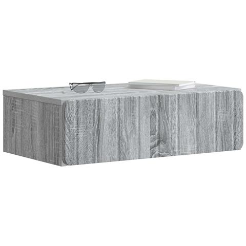 Tavolino da Parete Laterale Grigio Sonoma 59 x 34,5 x 17 cm - Foto 2