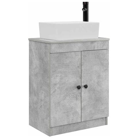 Mobile da bagno con lavabo Grigio Cemento 54 x 35 x 83 cm - Foto 1