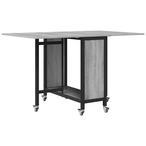 Tavolo da pranzo pieghevole con ruote 130 x 80 x 76,5 cm - Foto 1