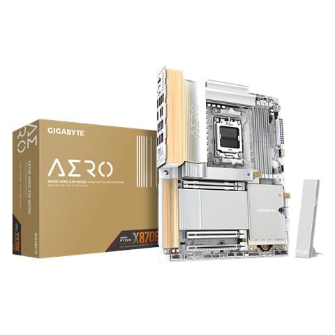 X870E AERO X3D WOOD Scheda Madre - Supporta CPU AMD Ryzen 9000, VRM digitale a 16+2+2 fasi, fino a 9000Hz DDR5 (O.C.), 2xPCIe 5.0 + 2xPCIe 4.0, Wi-Fi 7, LAN 5GbE, USB 4 - Foto 1